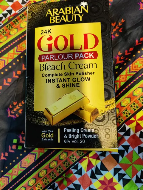 Review Arabian Beauty 24k Gold Bleach Parlour Pack - Radiant Skin in Minutes