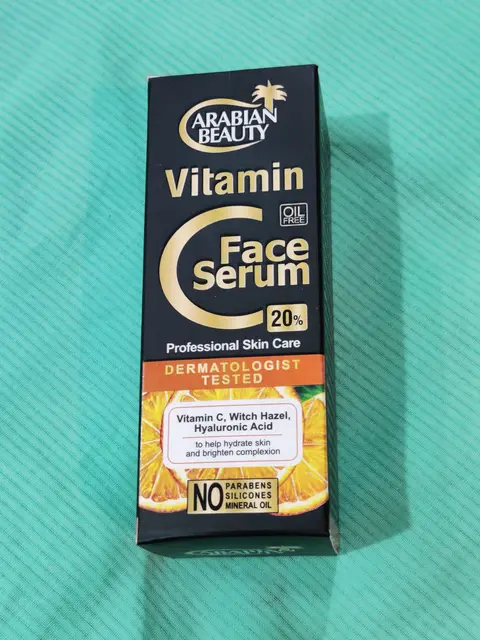 Review Arabian Beauty Vitamin C Face Serum with Hyaluronic Acid & Witch Hazel - Radiate Youthful Skin